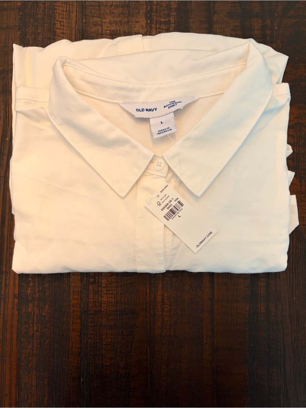 Old Navy The Boyfriend Shirt White Button-Down